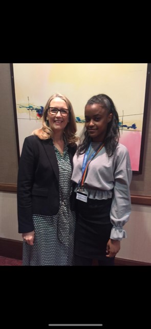 Photo of Shyanne with Sarah Hammond