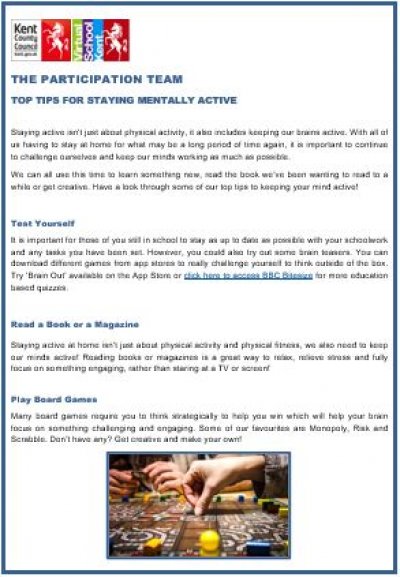 Top Tips for Staying Mentally Active