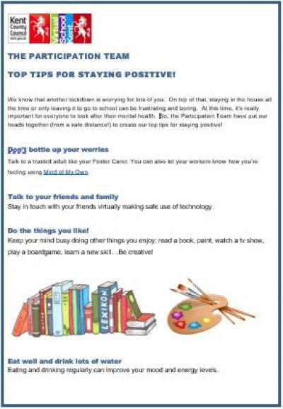 Ten Top Tips for Staying Positive